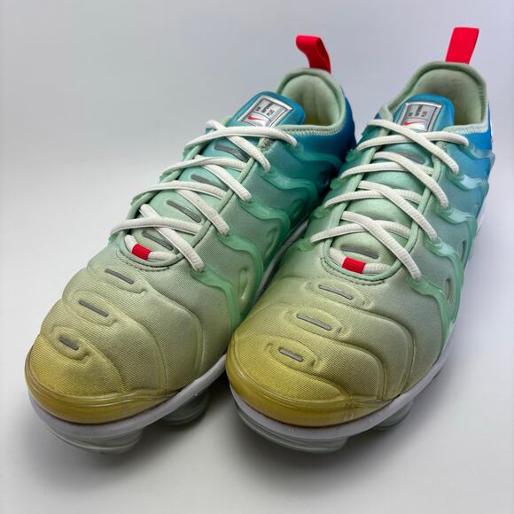 NIKE AIR VaporMax Plus Mint Foam/Lazer Blue Shoes Womens Size 8.5 - Picture 9 of 12